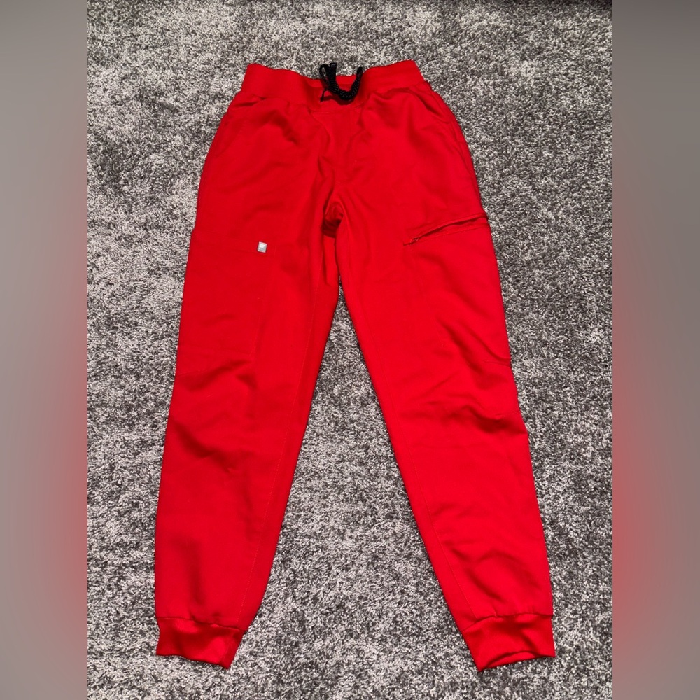 Fabletics Bold Red Scrub Pants